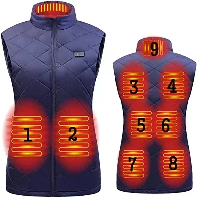 Women's Thermal Gilet with Nine Zones - Amber