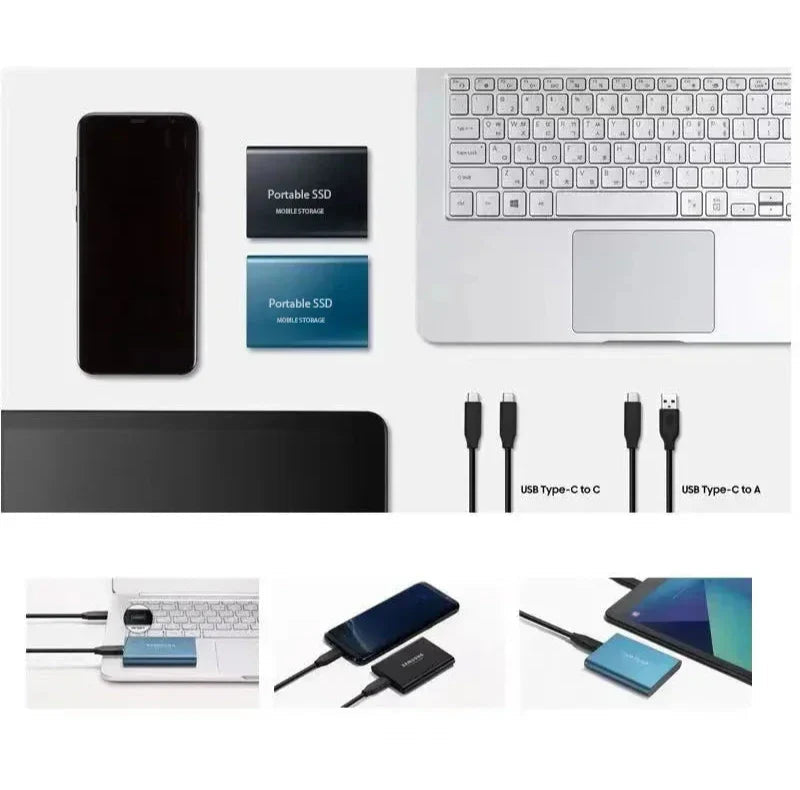 2 TB external SSD – portable, shockproof, high-speed storage drive