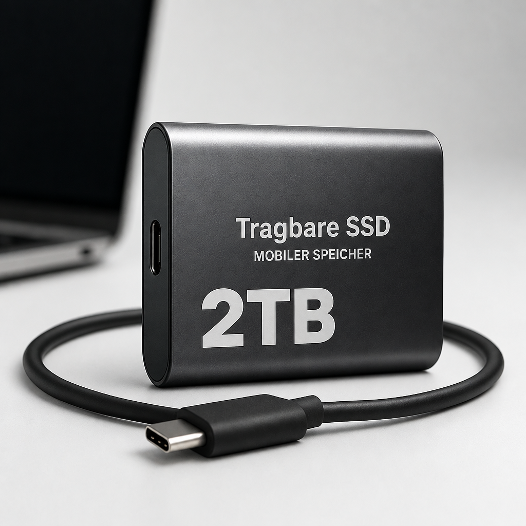 2 TB external SSD with USB-C and high speed