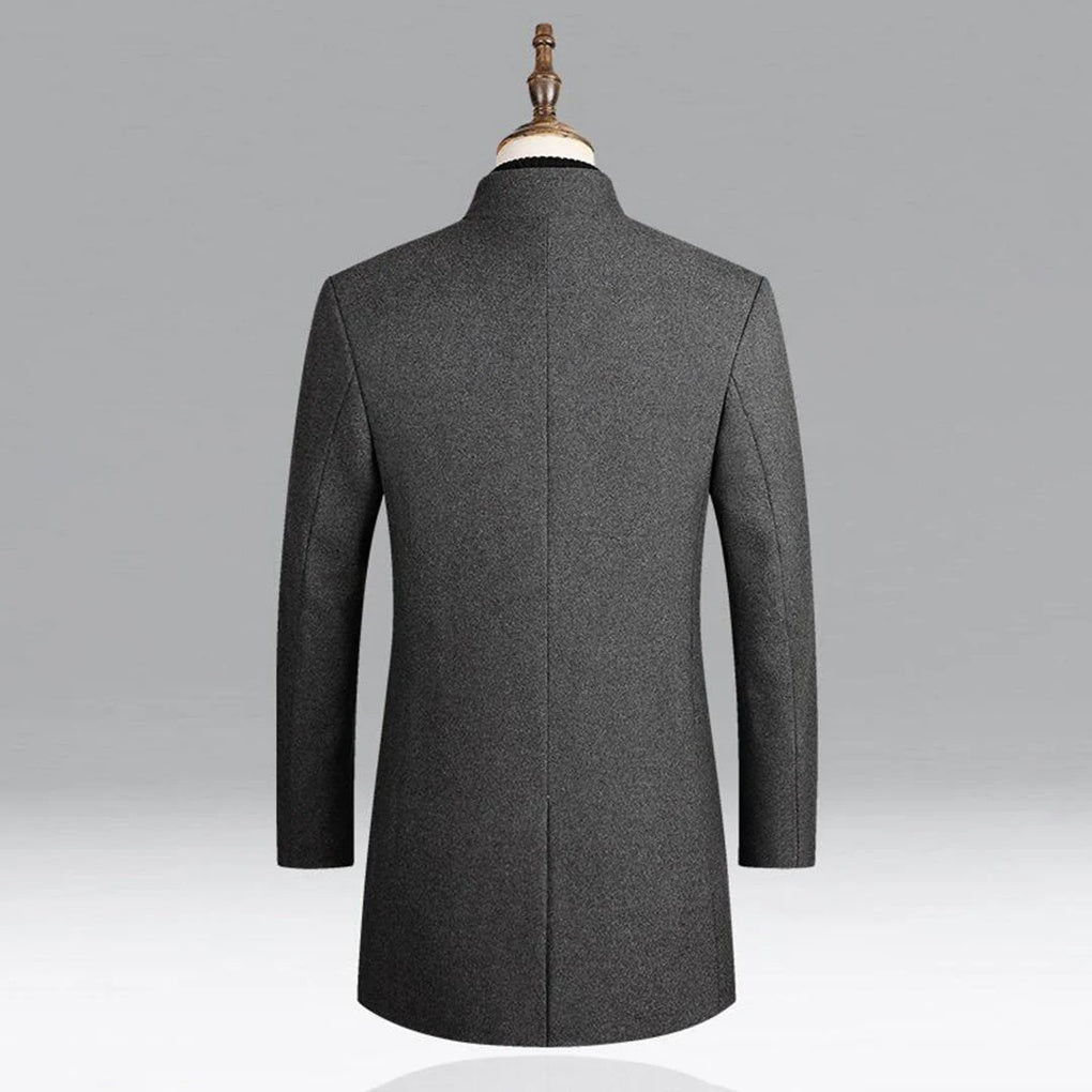 Men’s Elegant Wool-like Classic Coat Timeless Formal Layer