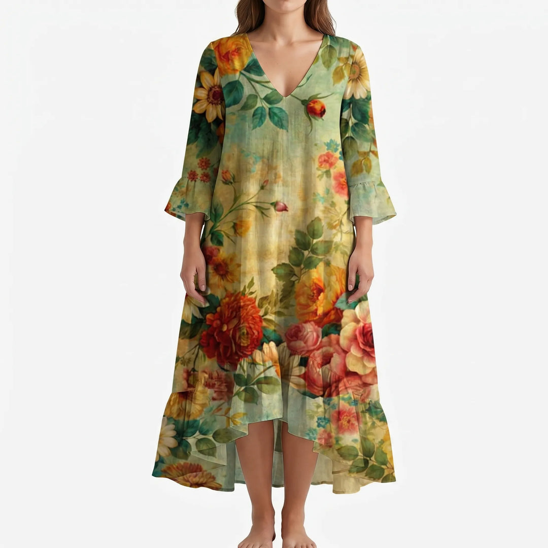 Floria - Boho Floral Summer Dress