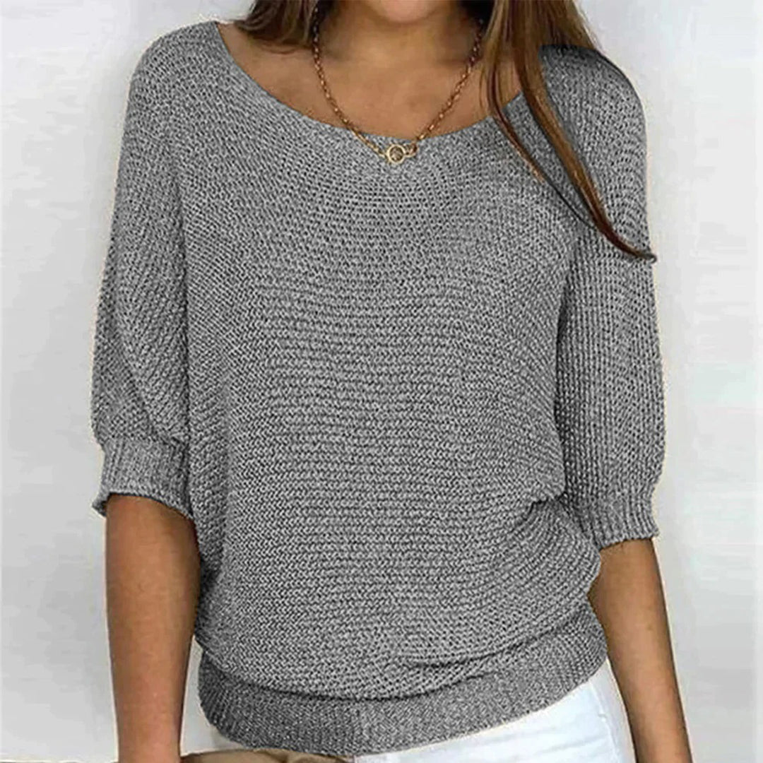 Solid comfortable Women's Oversize Sweater Cozy Simplicity for Effortless Everyday Style
