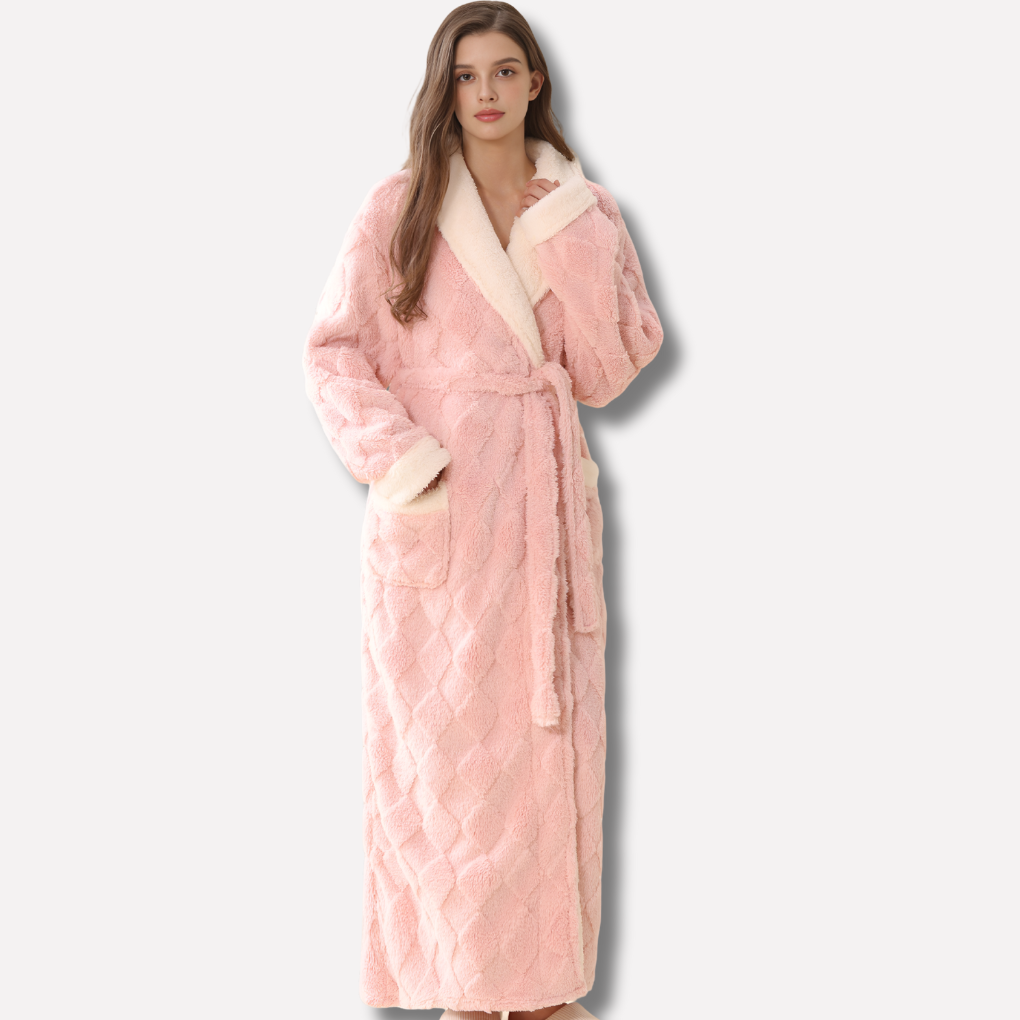 Ultimate Women’s Thick Hooded Flannel Bathrobe