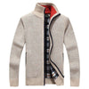 Knitted Men’s Sweater with Zipper for Warmth and Style