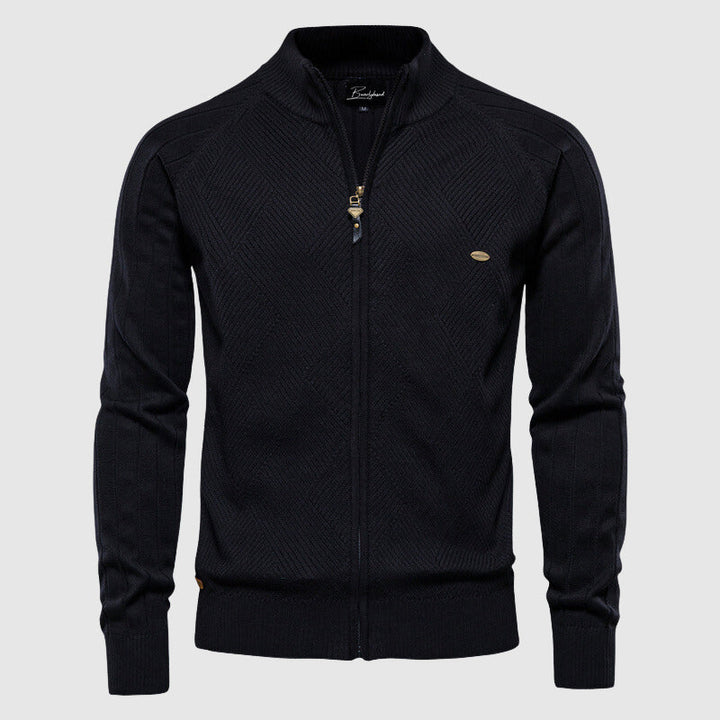 Men's Turtleneck Zipper Cardigan
