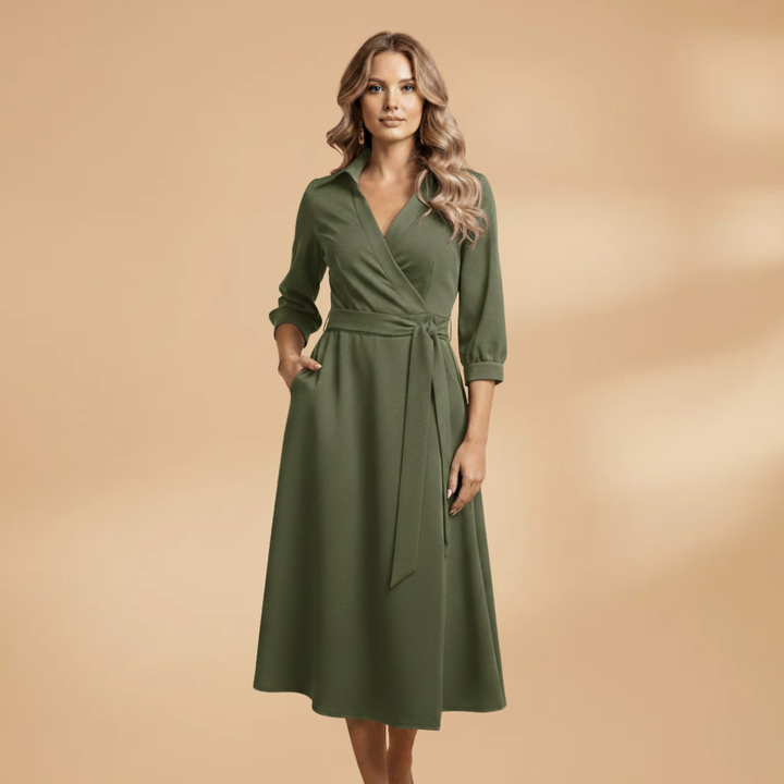 https://cdn.shopify.com/s/files/1/0973/8856/0715/files/Long-Sleeve_A-Line_Dress_with_V-Neck_and_Bow_Pockets_6.png?v=1770991125