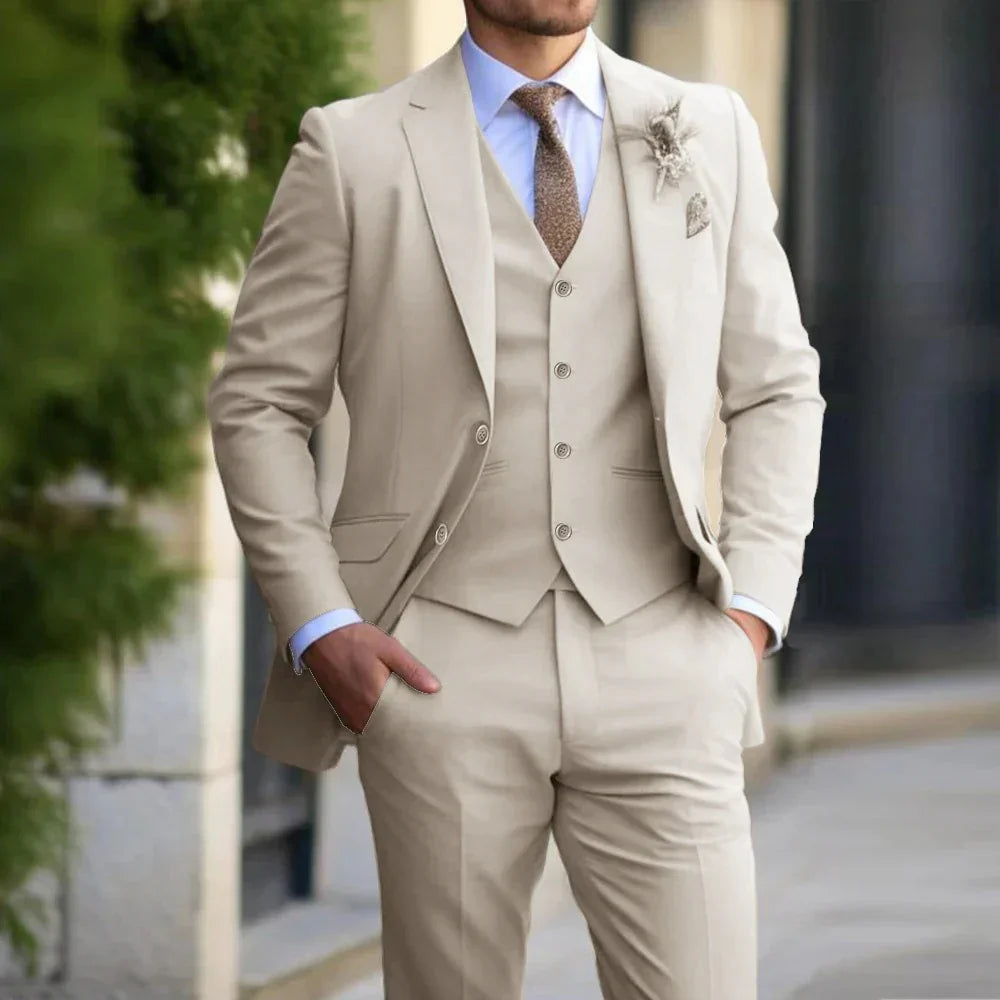 Brecken Elegant 3-Piece Suit for Men – Timeless Sophistication for Every Occasion