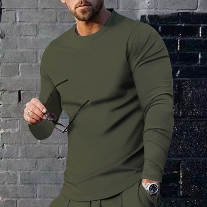 Men's long sleeve t-shirt with a trendy cut and high-quality cotton blend Lune London