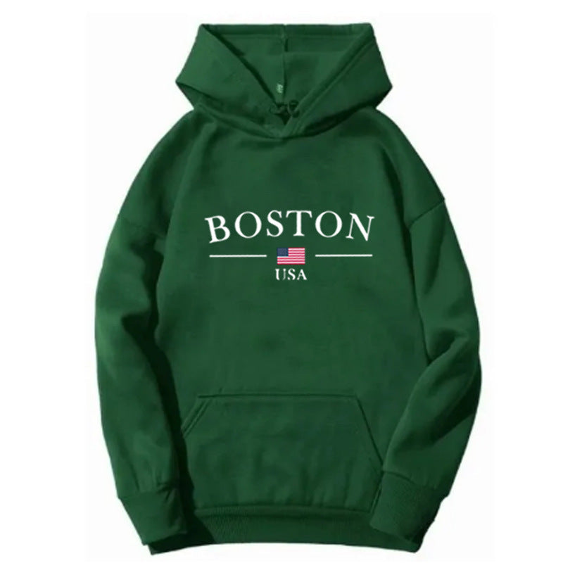 Women's hoodie with Boston print Chic & Stil
