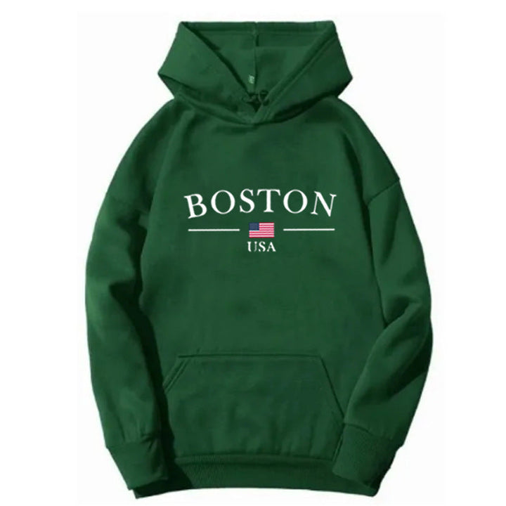 Women's hoodie with Boston print Chic & Stil