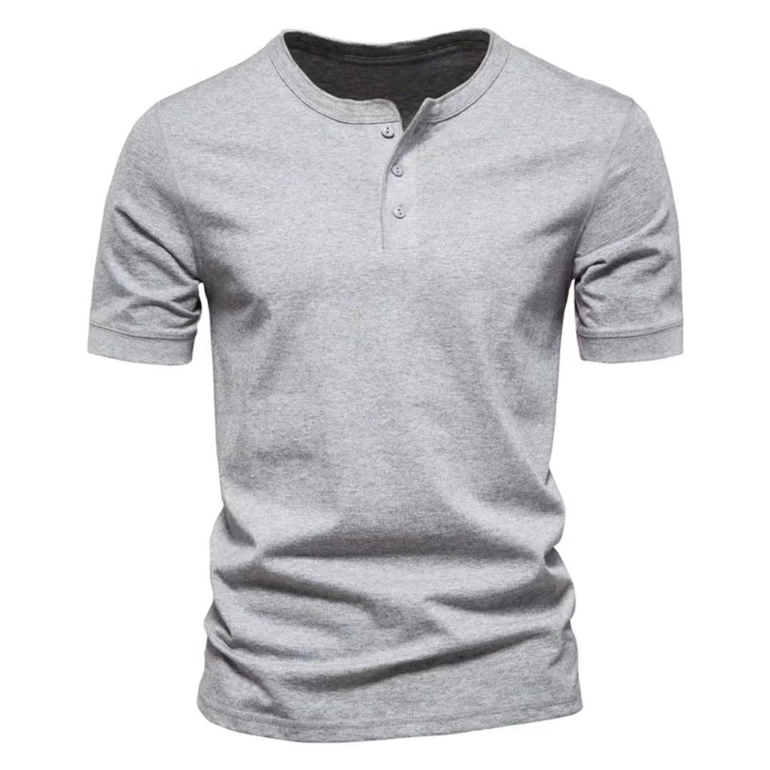 Men's short-sleeve casual shirt with button placket Lune London