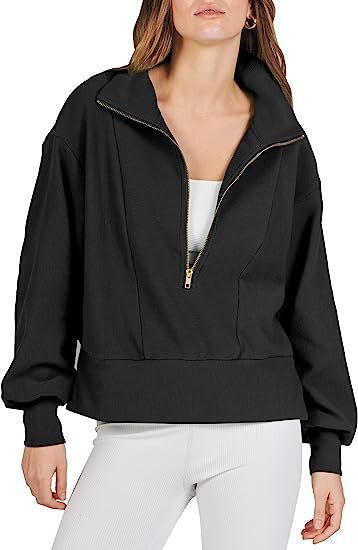Women's sweatshirt with short zip Lune London
