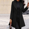 Ladies Elegant and modern long coat with structured collar