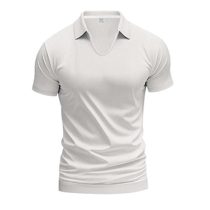 Short sleeve polo shirt for men with modern structured design Lune London