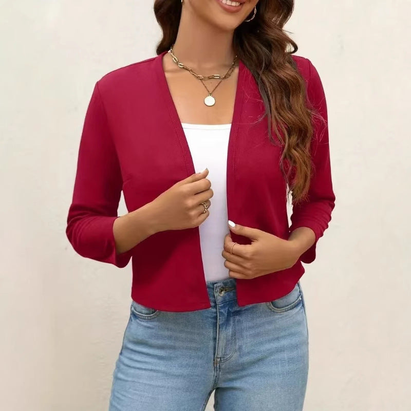 Women's airy cardigan with open front design and ¾ sleeves Lune London