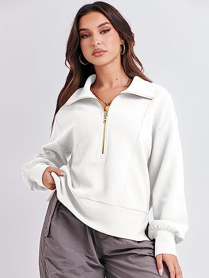 Women's sweatshirt with short zip Lune London