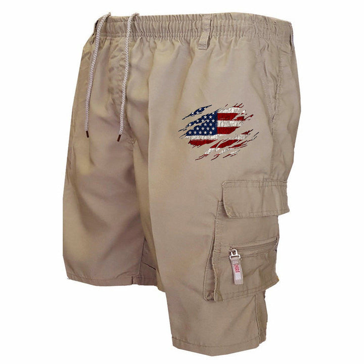 Men's cargo shorts with practical side pockets and elastic waistband Lune London