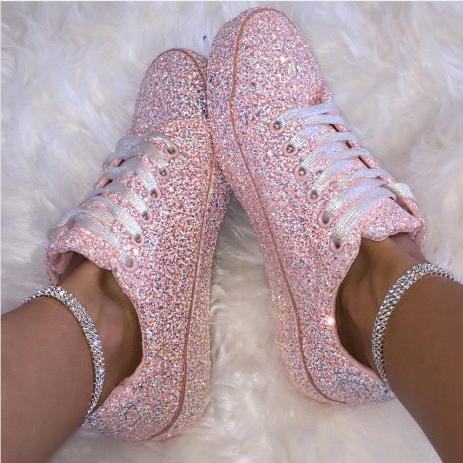Ladies Sparkling Sneakers with Breathable Sole and Extra Comfort Lune London