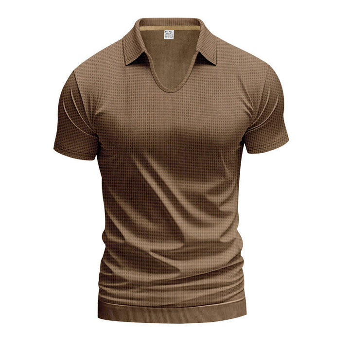 Short sleeve polo shirt for men with modern structured design Lune London