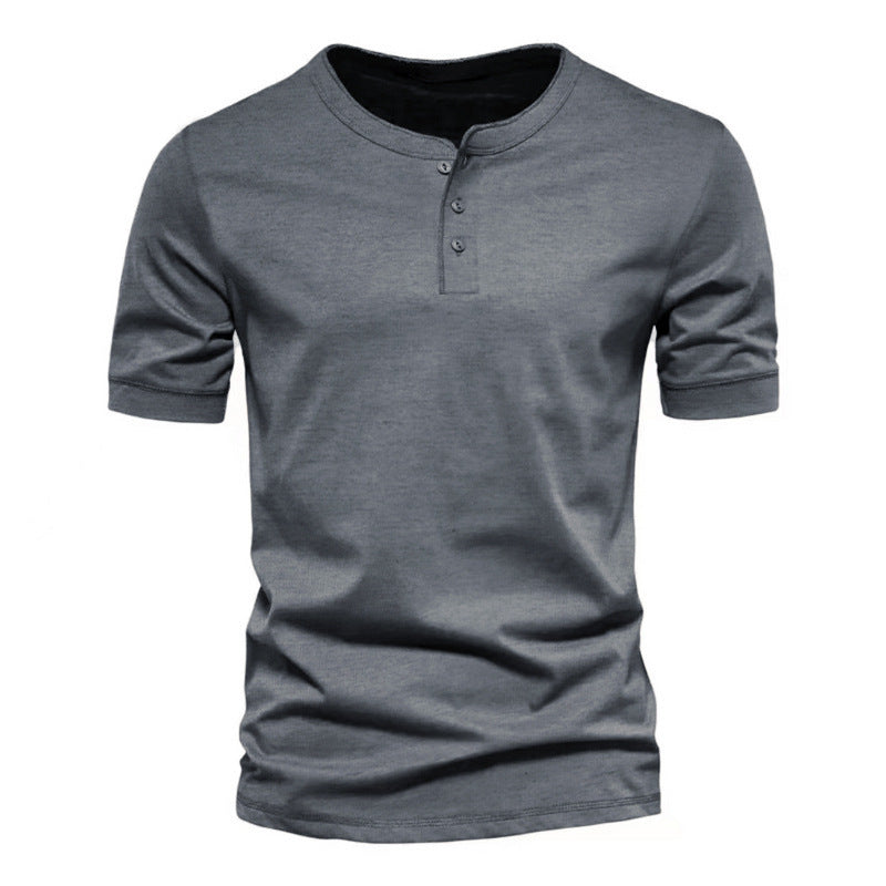 Men's short-sleeve casual shirt with button placket Lune London