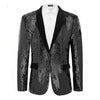 Men's Sequin Dinner Jacket with Satin Lapels