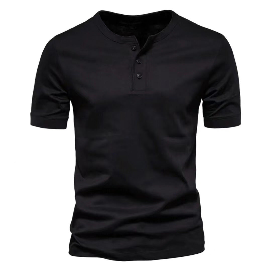 Men's short-sleeve casual shirt with button placket Lune London