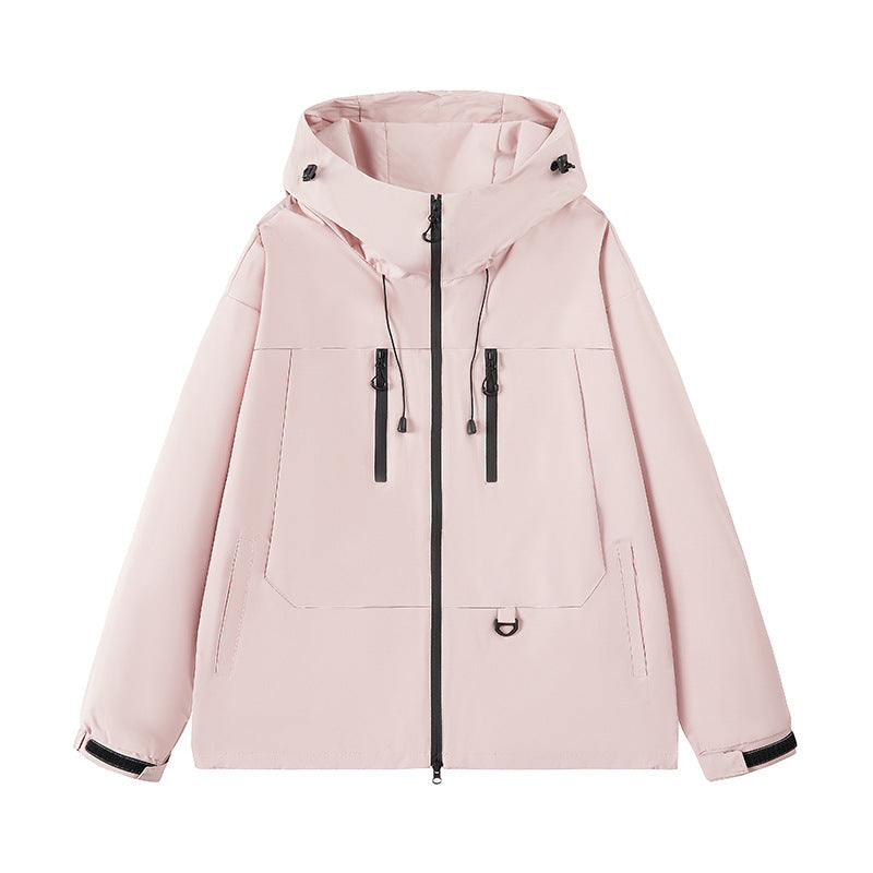 Men's water-repellent outdoor jacket with adjustable hood and multifunctional pockets Lune London
