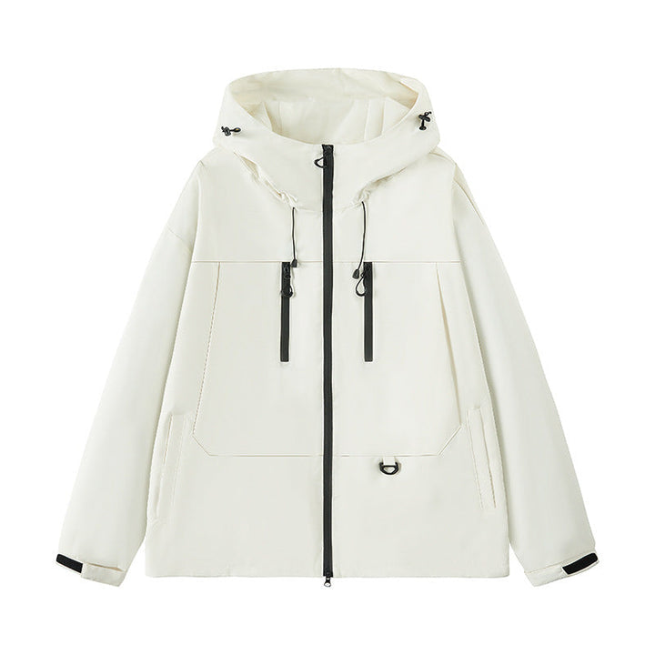 Men's water-repellent outdoor jacket with adjustable hood and multifunctional pockets Lune London