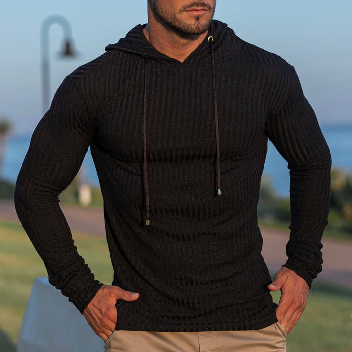 Men's moisture-wicking cotton blend hoodie with textured design Chic and Style