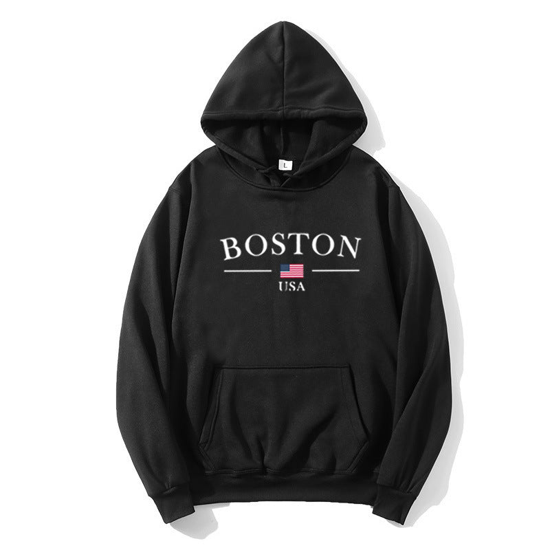 Women's hoodie with Boston print Chic & Stil