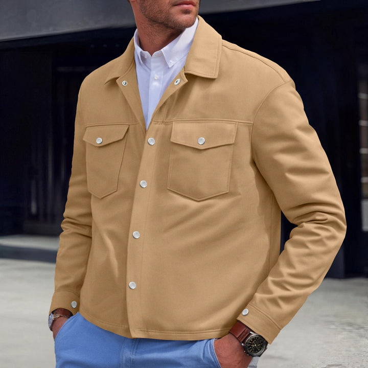 Trendy shirt jacket for men with practical chest pockets and modern cut Lune London