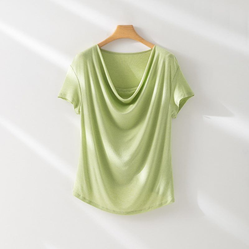 Women's Relaxed Fit Drape Top Chic und Stil