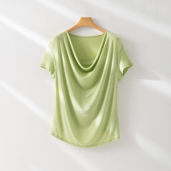 Women's Relaxed Fit Drape Top Chic und Stil
