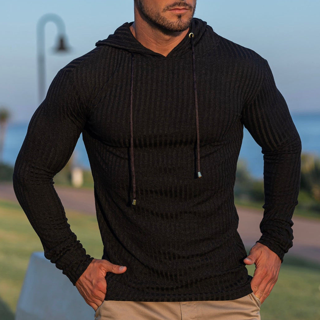Men's moisture-wicking cotton blend hoodie with textured design Chic and Style