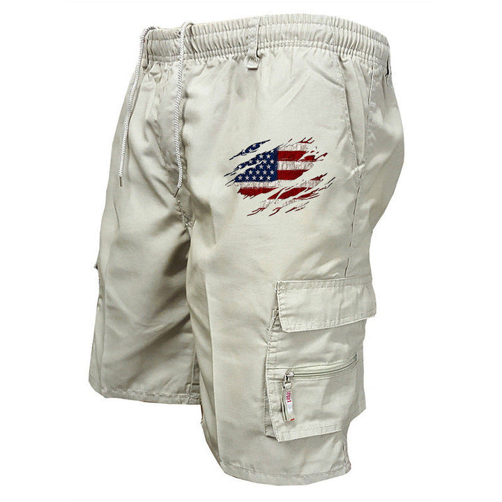 Men's cargo shorts with practical side pockets and elastic waistband Lune London