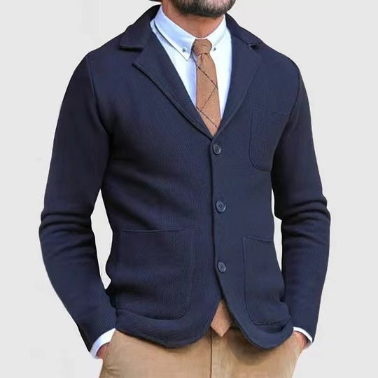 Elegant knit jacket for men with practical pockets Lune London