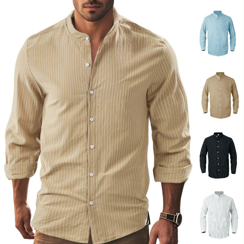 Men's elegant long sleeve shirt with high collar Lune London