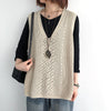 Oversized casual chic knit vests for women