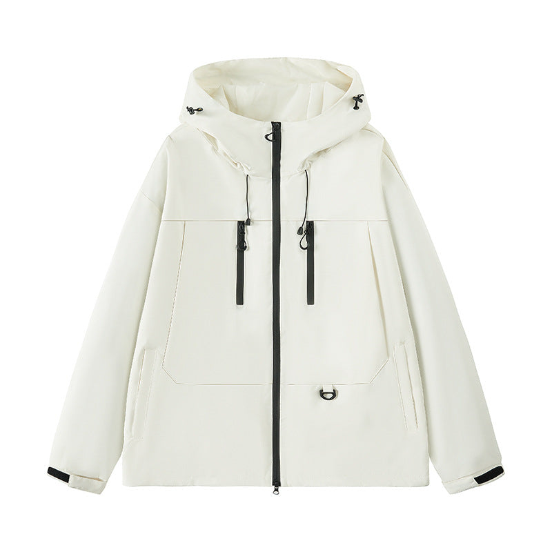 Men's water-repellent outdoor jacket with adjustable hood and multifunctional pockets Lune London