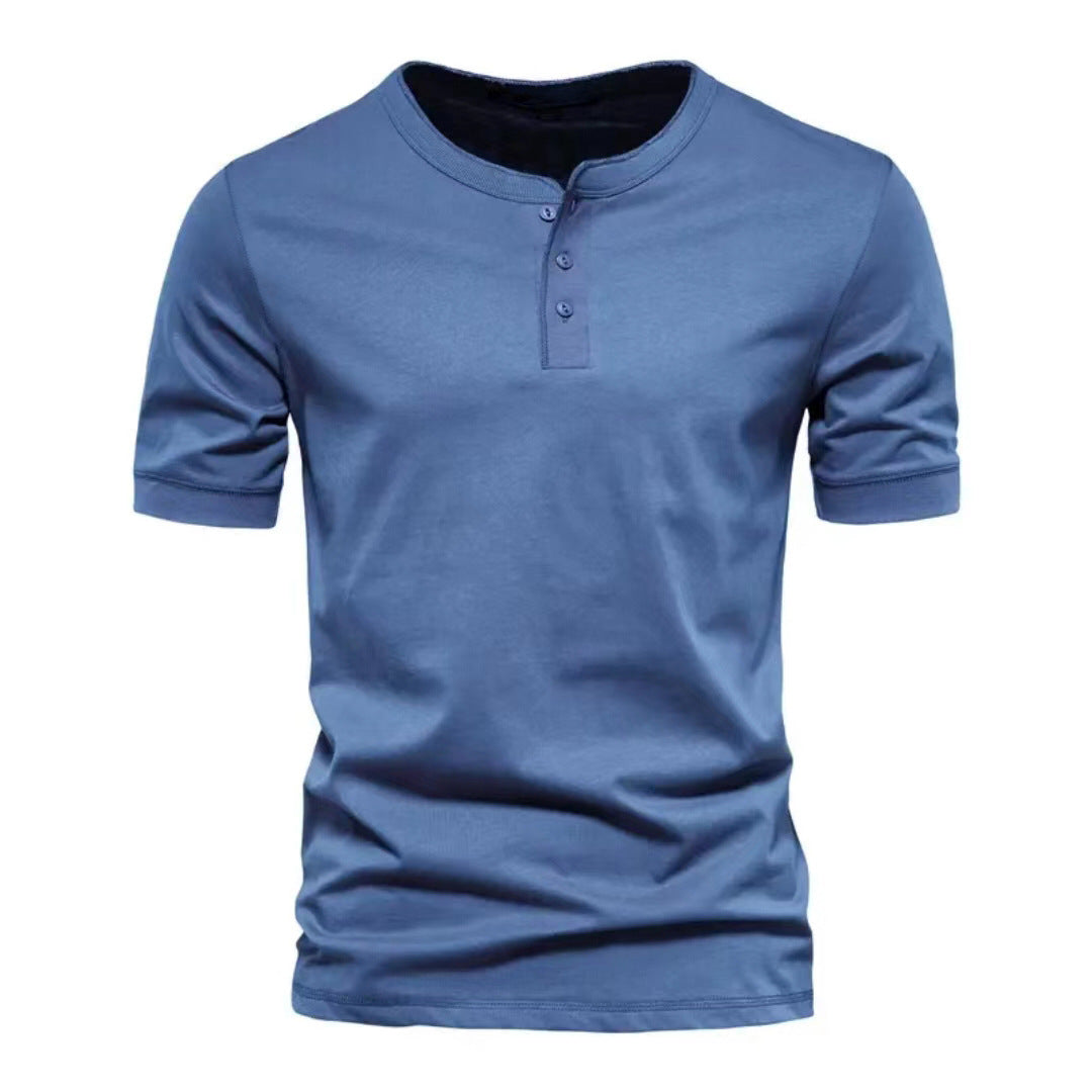 Men's short-sleeve casual shirt with button placket Lune London