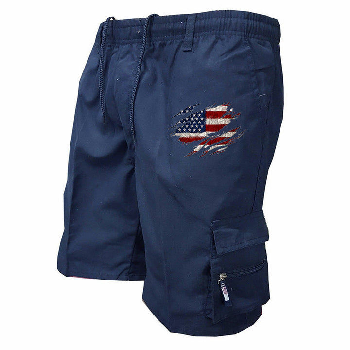 Men's cargo shorts with practical side pockets and elastic waistband Lune London