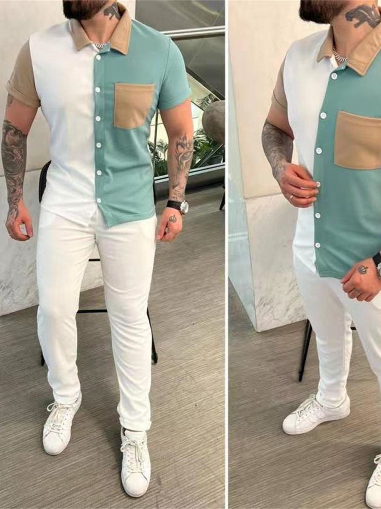Men's casual colorblock outfit Lune London