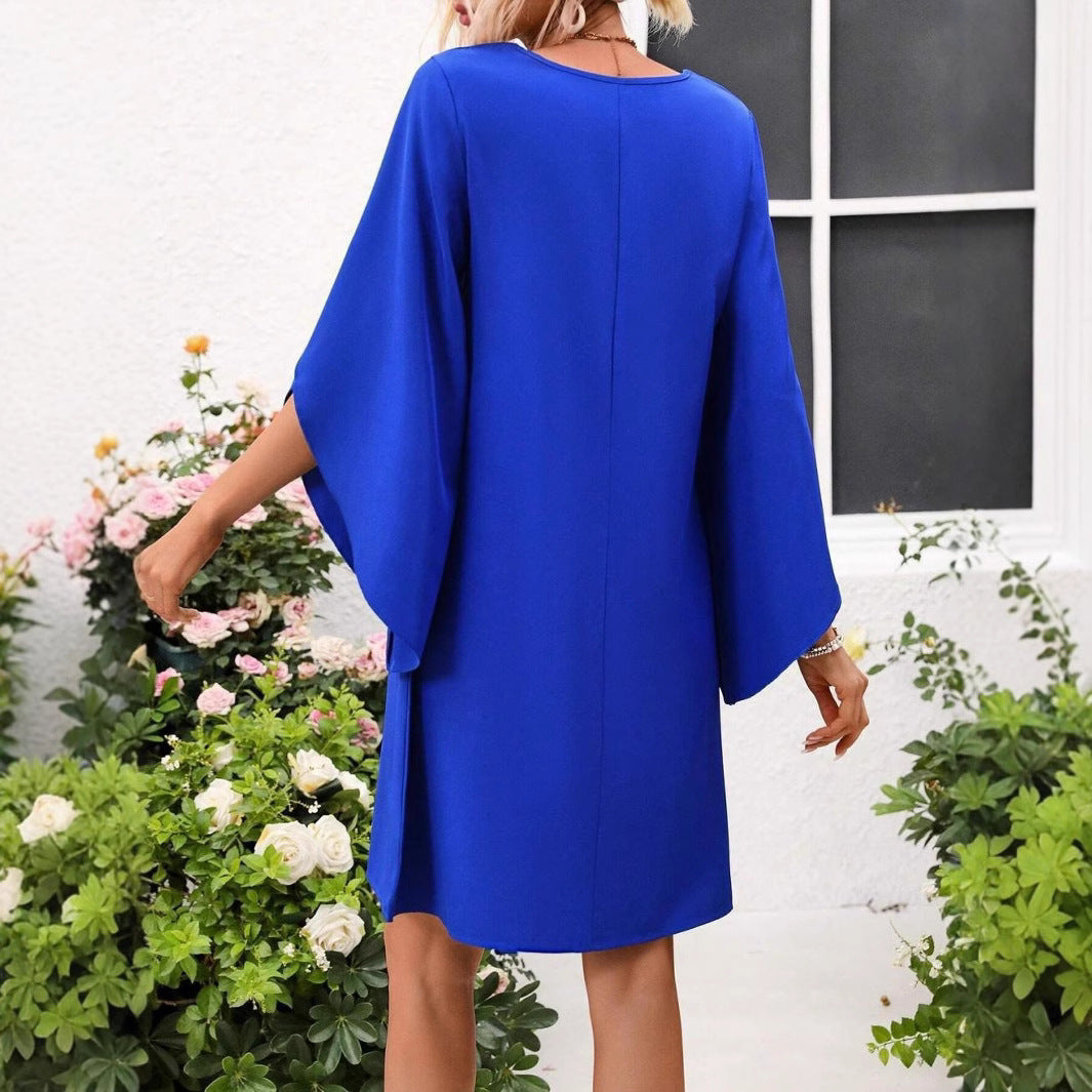 Women Elegant Cape Sleeve Dress Lune London
