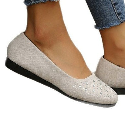 Women's Elegant Ballet Flats with Sparkling Rhinestone Detail and Comfortable Sole Chic und Stil
