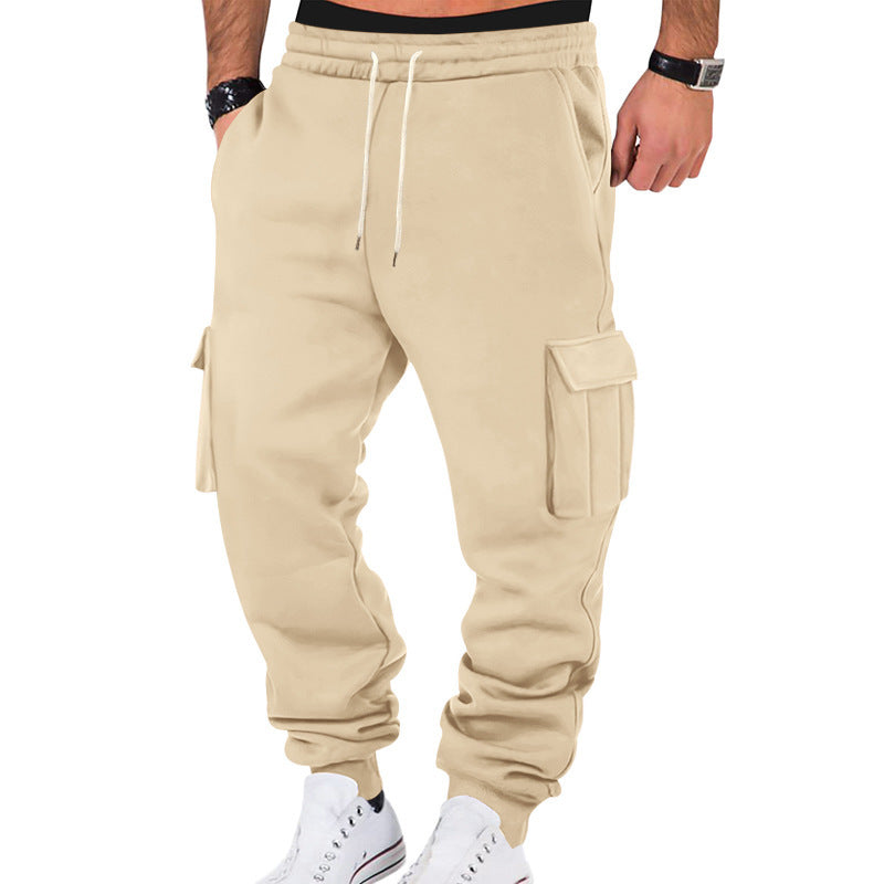 Modern cargo jogger pants for men with elastic waist and practical side pockets Lune London