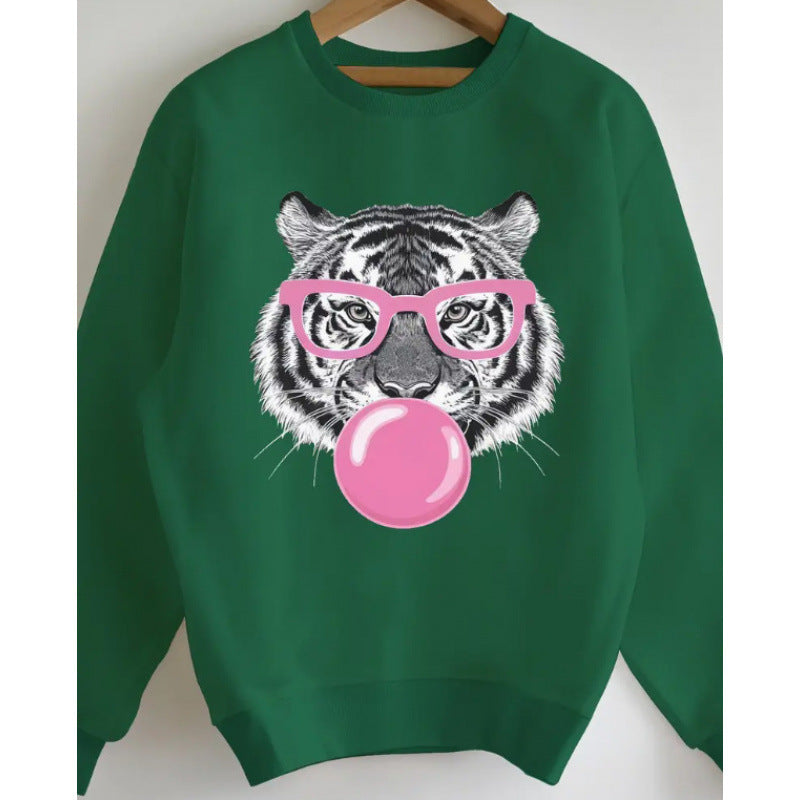 Women's sweatshirt with creative tiger graphic design Lune London