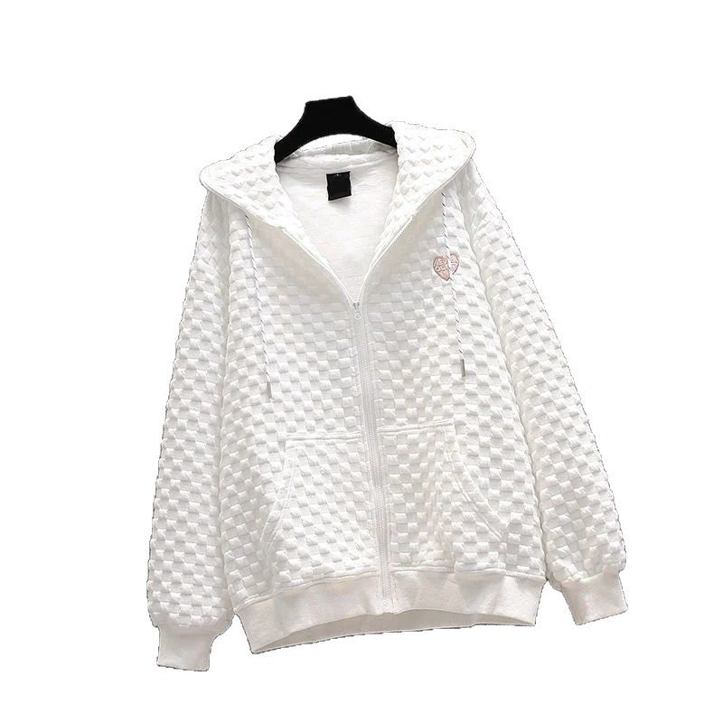 Ladies casual jacket with textured surface Chic & Stil