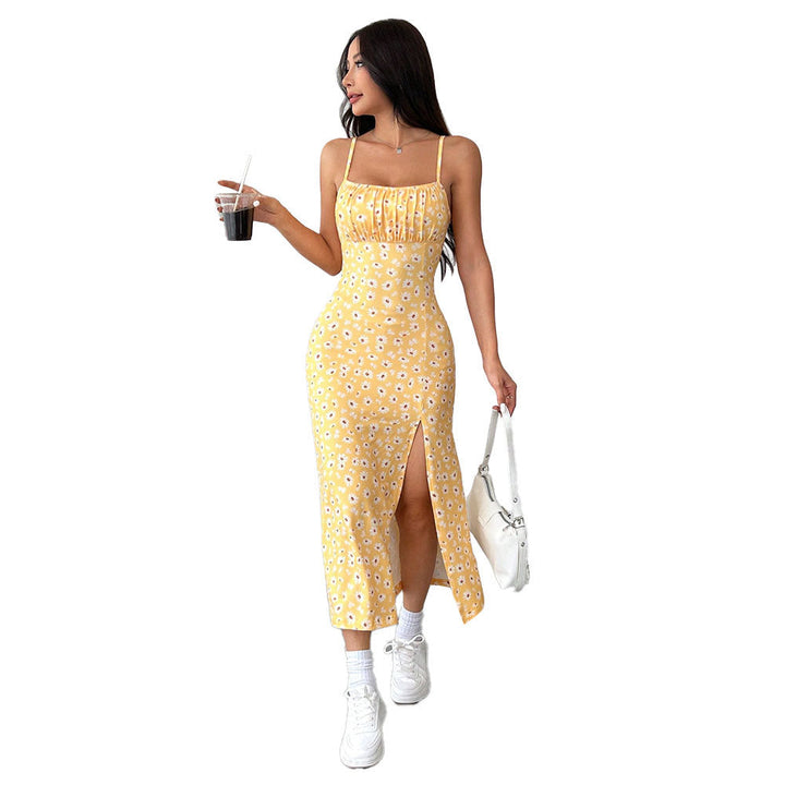 Robe midi femme avec imprimé floral et fente haute Chic & Stil