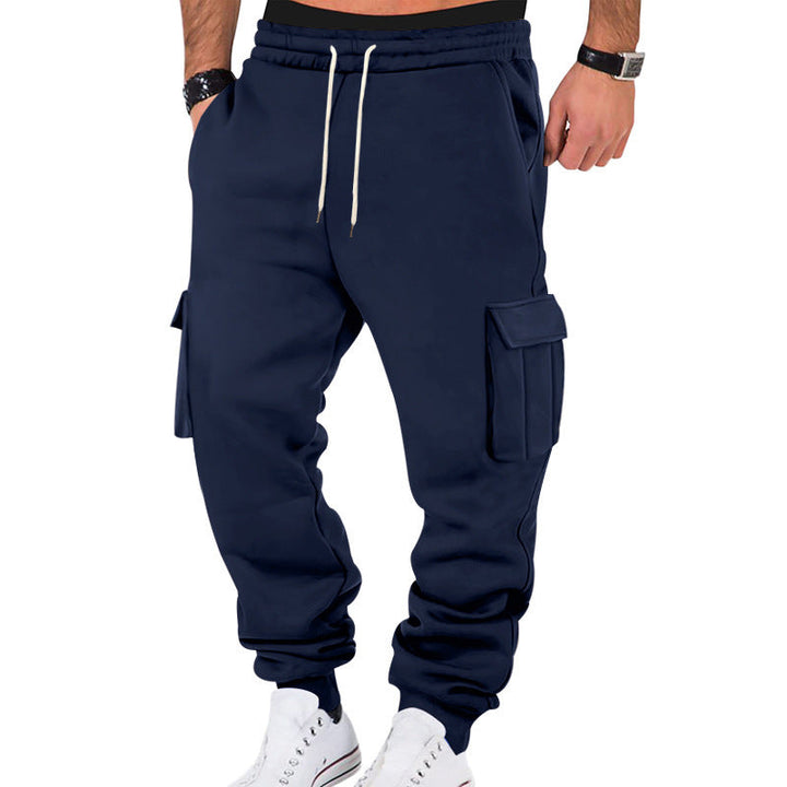 Modern cargo jogger pants for men with elastic waist and practical side pockets Lune London