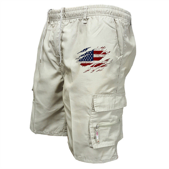 Men's cargo shorts with practical side pockets and elastic waistband Lune London